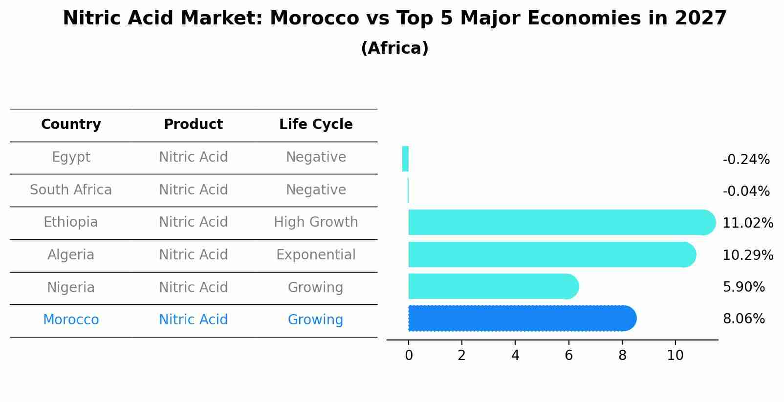 Nitric Acid Market: Morocco vs Top 5 Major Economies in 2027 (Africa)