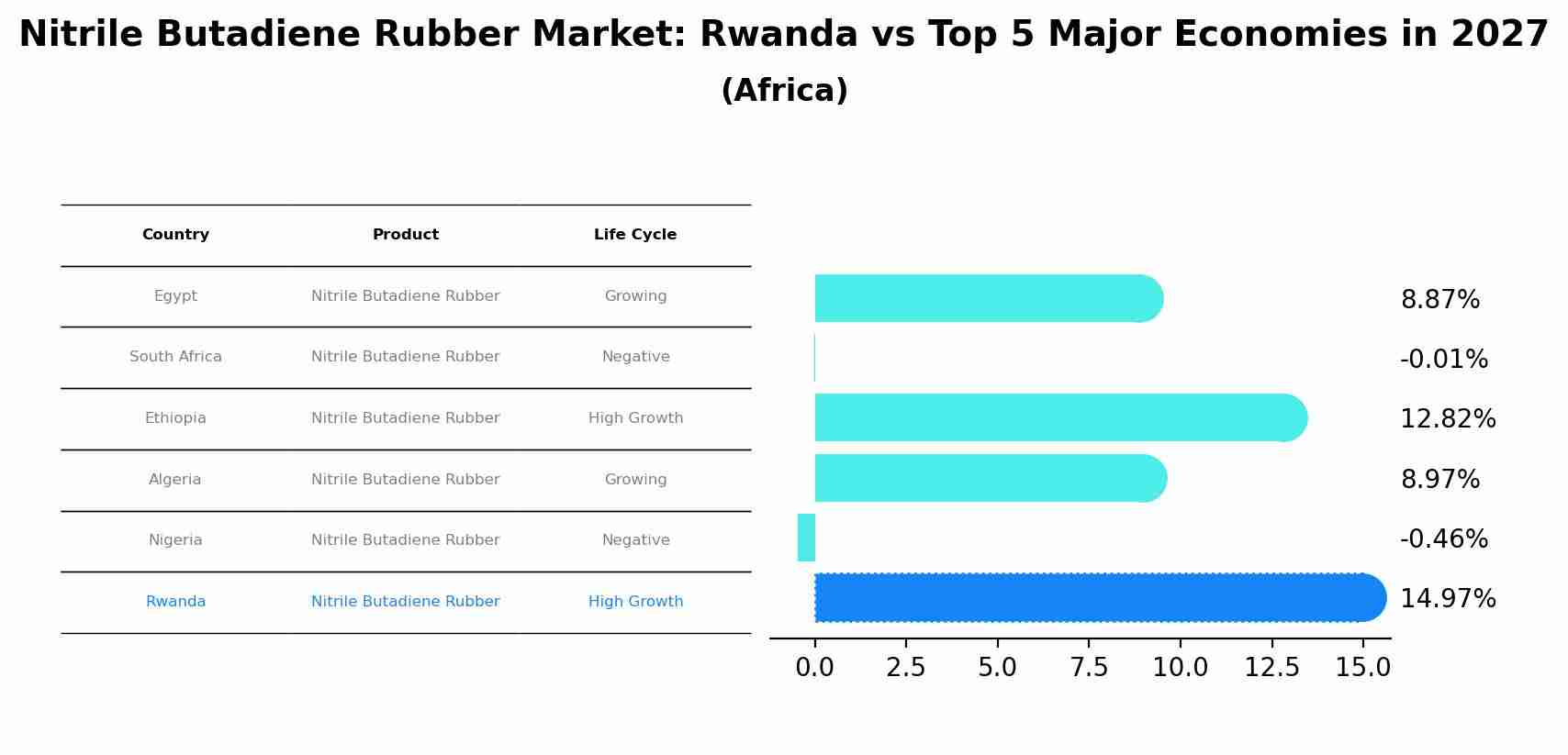 Nitrile Butadiene Rubber Market: Rwanda vs Top 5 Major Economies in 2027 (Africa)