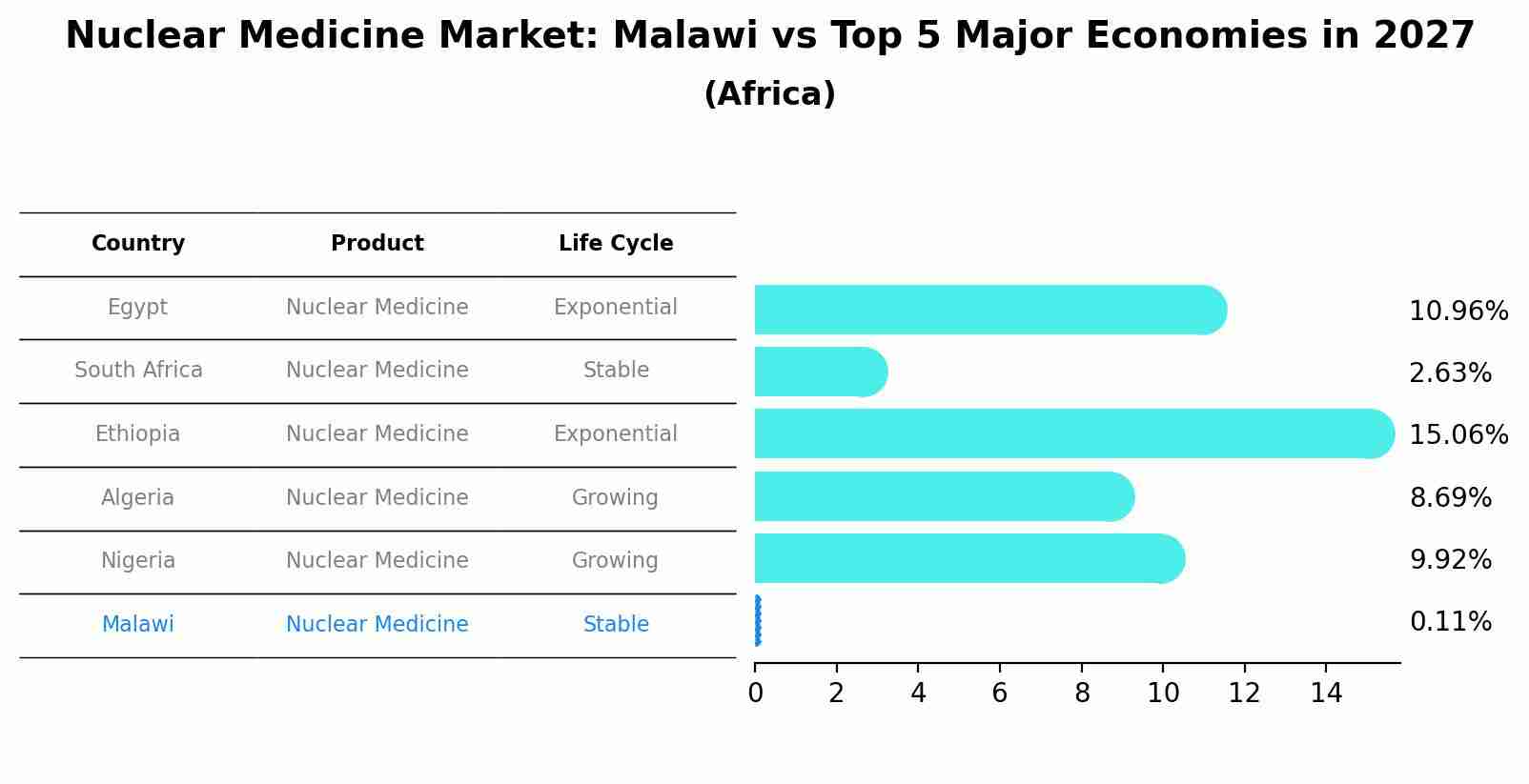 Nuclear Medicine Market: Malawi vs Top 5 Major Economies in 2027 (Africa)