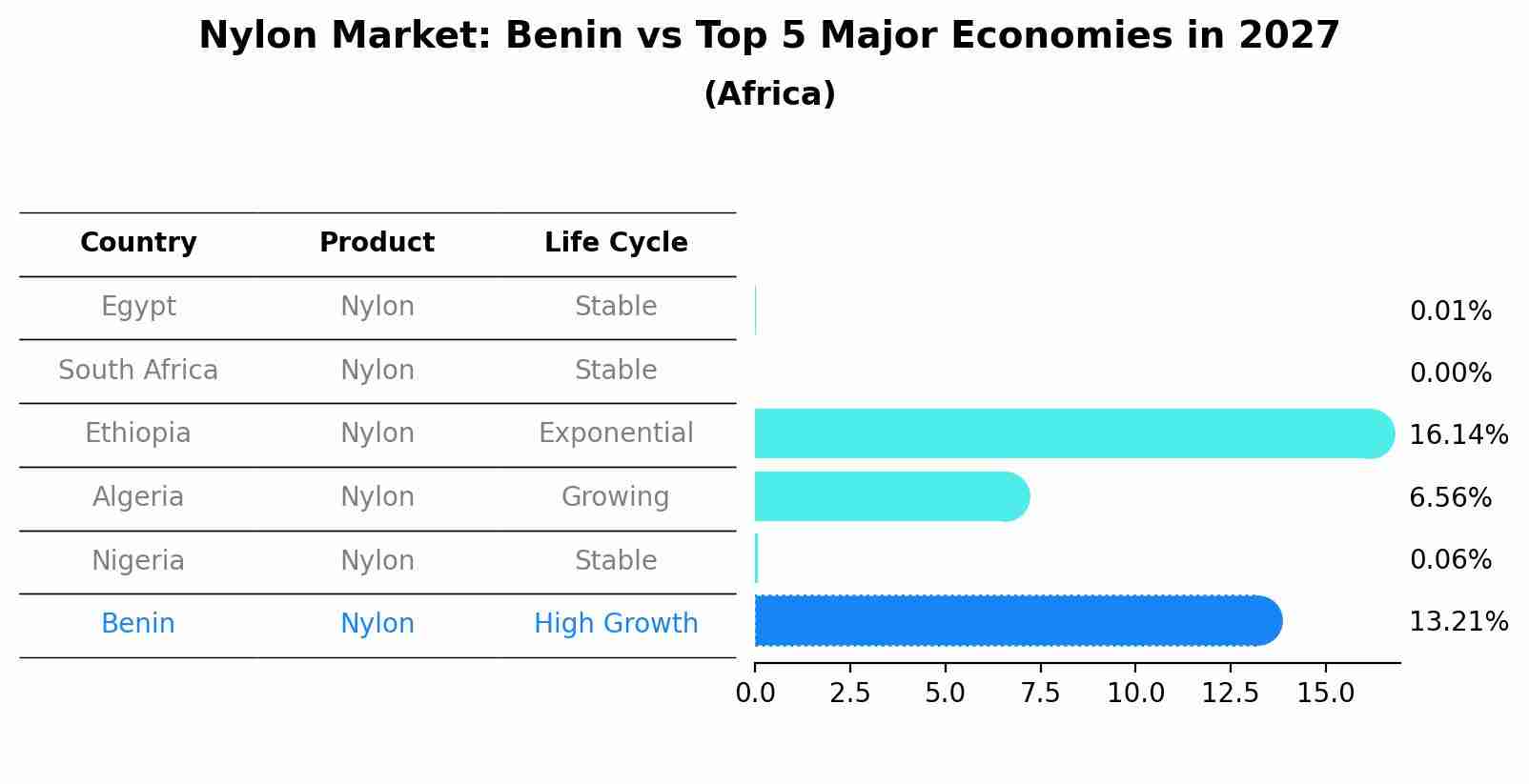 Nylon Market: Benin vs Top 5 Major Economies in 2027 (Africa)