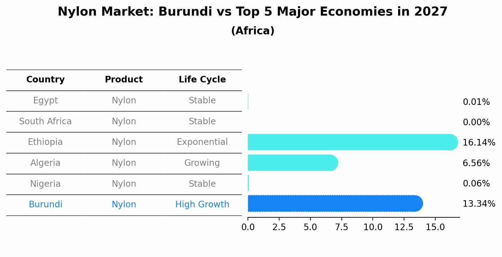Nylon Market: Burundi vs Top 5 Major Economies in 2027 (Africa)