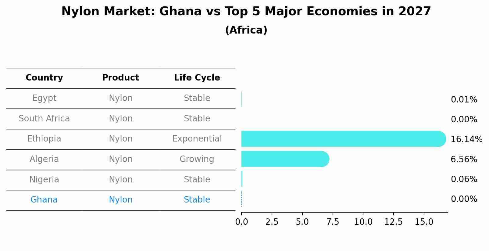Nylon Market: Ghana vs Top 5 Major Economies in 2027 (Africa)