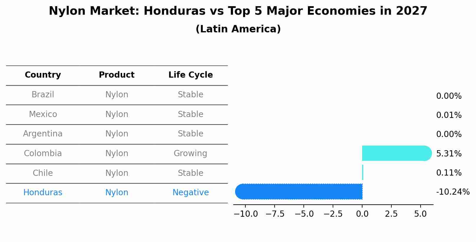 Nylon Market: Honduras vs Top 5 Major Economies in 2027 (Latin America)