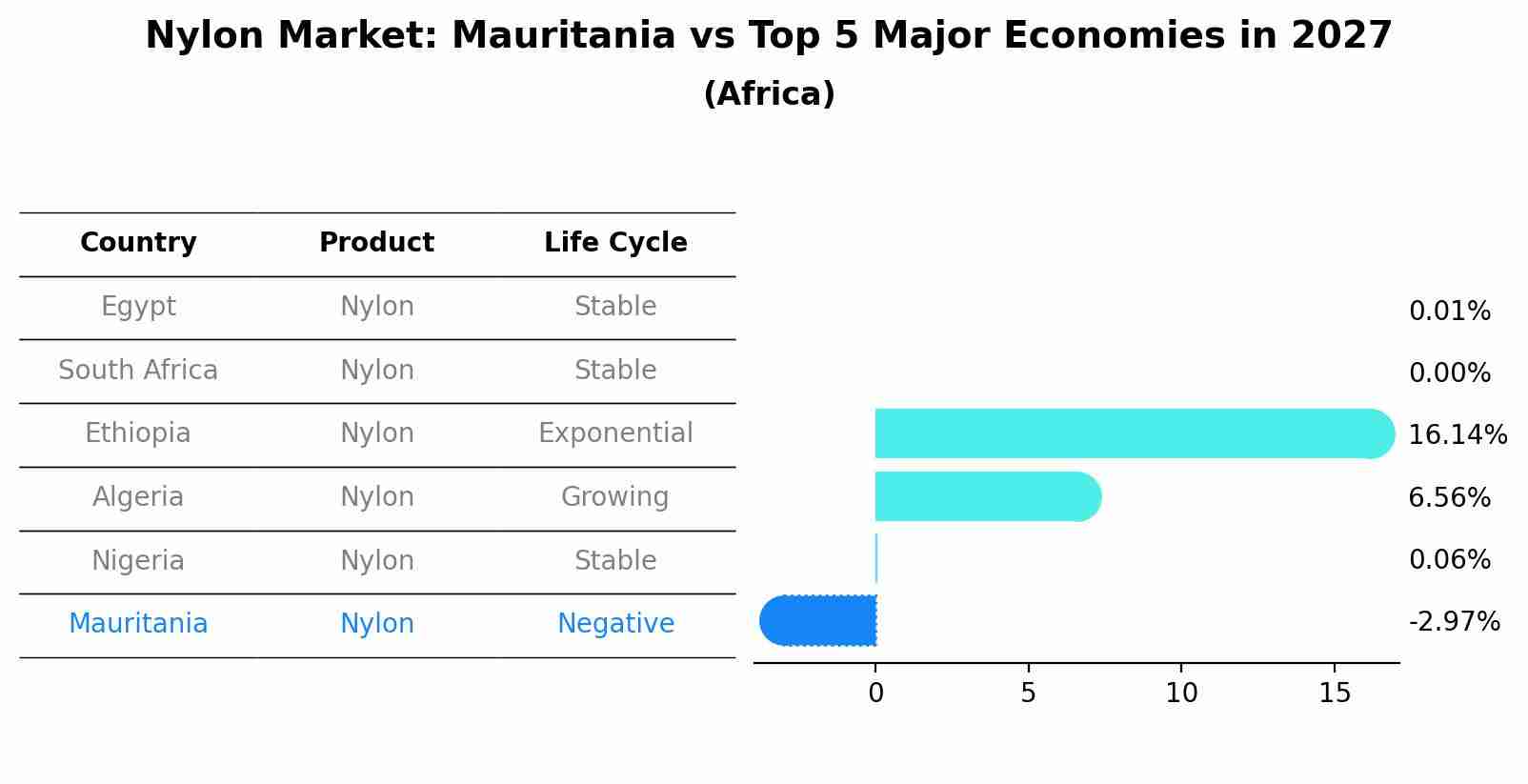 Nylon Market: Mauritania vs Top 5 Major Economies in 2027 (Africa)