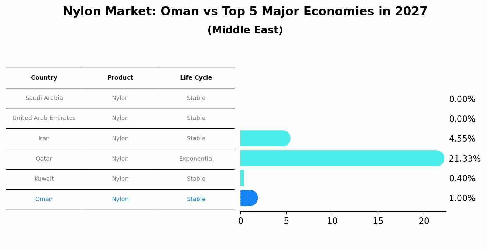 Nylon Market: Oman vs Top 5 Major Economies in 2027 (Middle East)