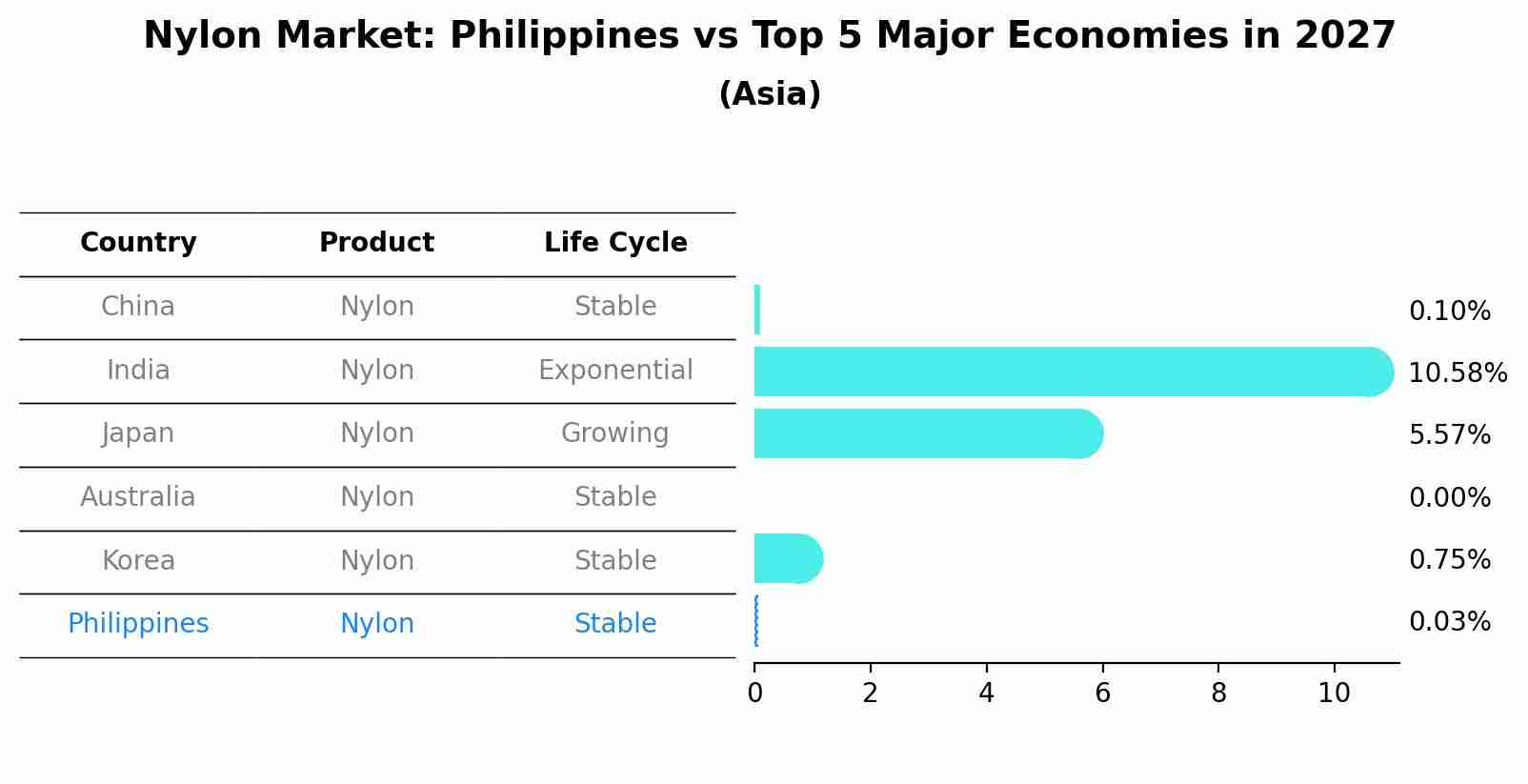 Nylon Market: Philippines vs Top 5 Major Economies in 2027 (Asia)