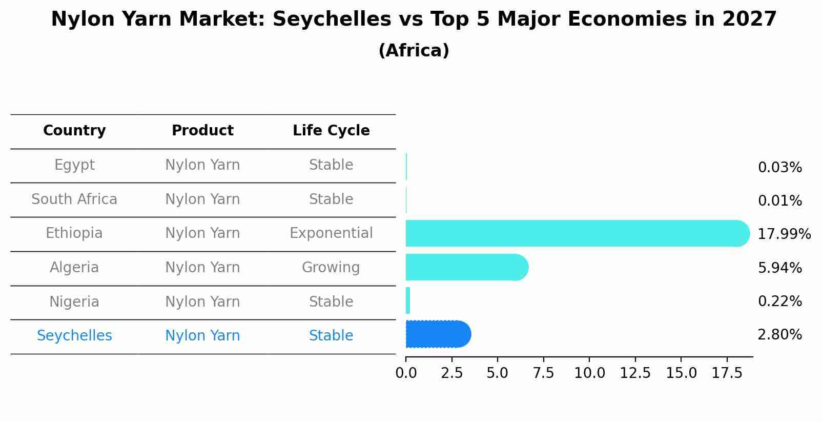 Nylon Yarn Market: Seychelles vs Top 5 Major Economies in 2027 (Africa)