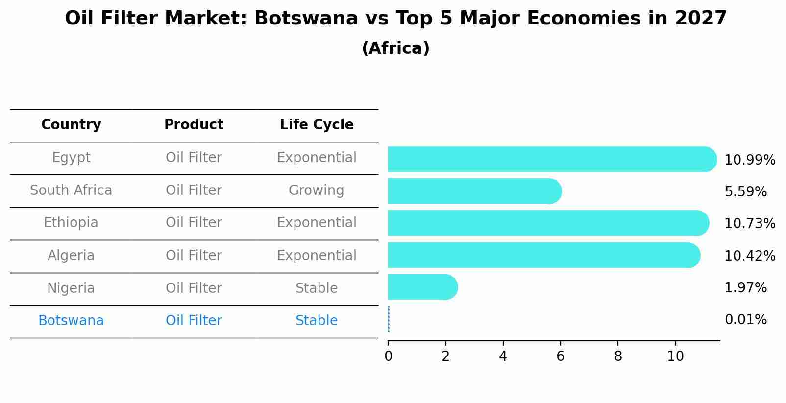 Oil Filter Market: Botswana vs Top 5 Major Economies in 2027 (Africa)