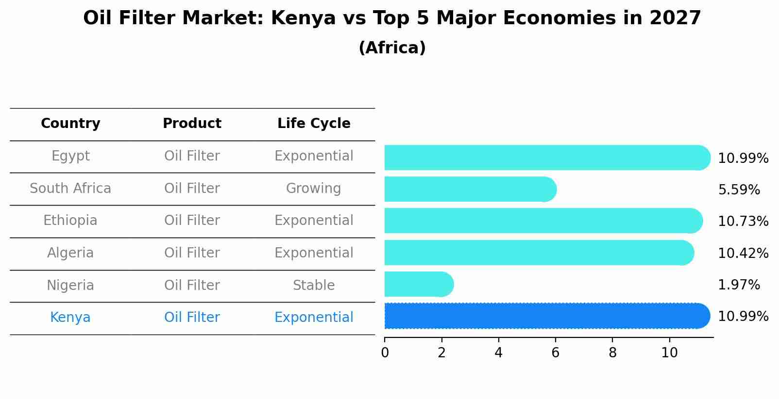 Oil Filter Market: Kenya vs Top 5 Major Economies in 2027 (Africa)