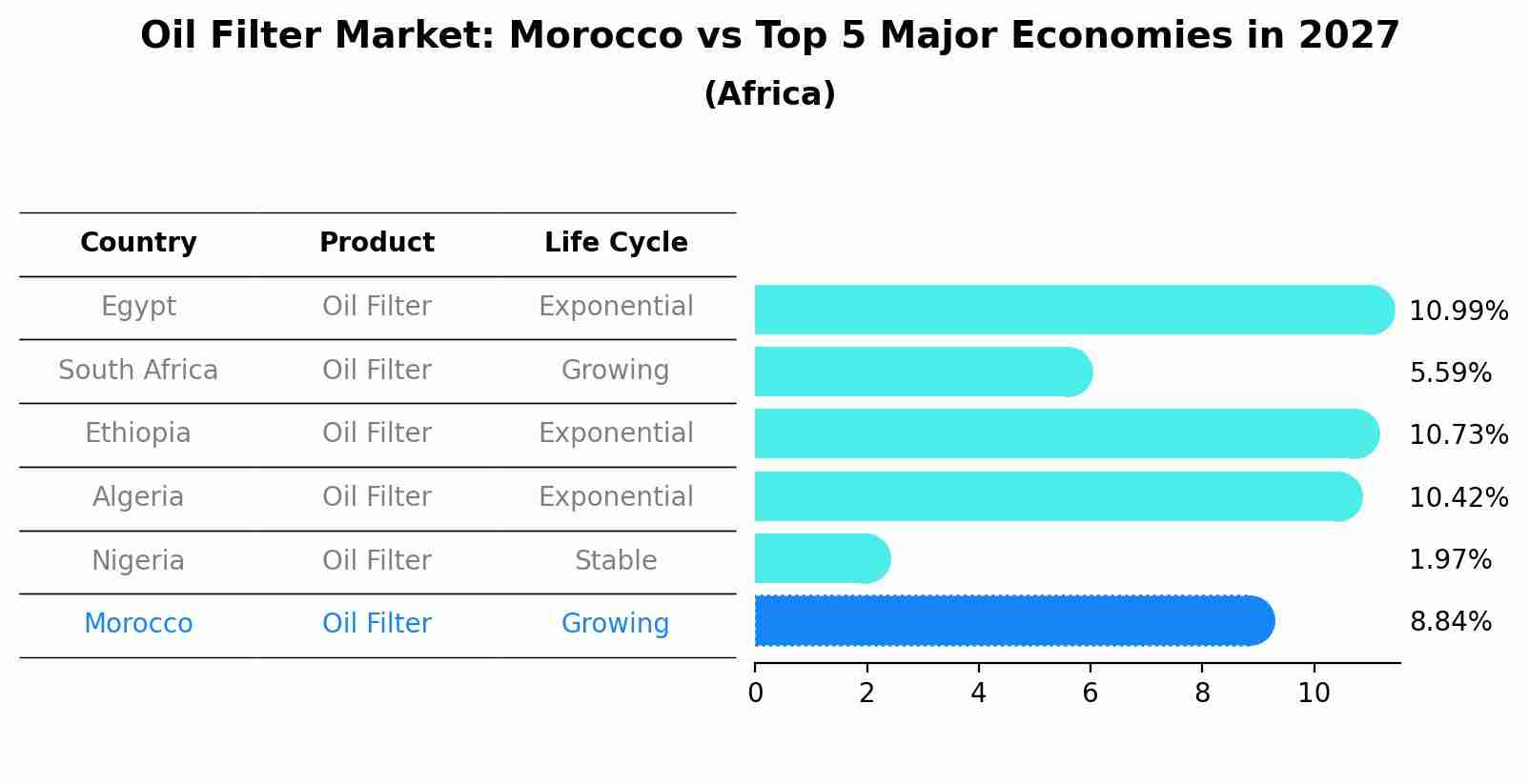 Oil Filter Market: Morocco vs Top 5 Major Economies in 2027 (Africa)