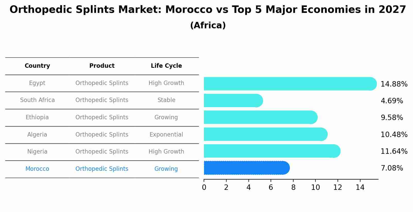 Orthopedic Splints Market: Morocco vs Top 5 Major Economies in 2027 (Africa)