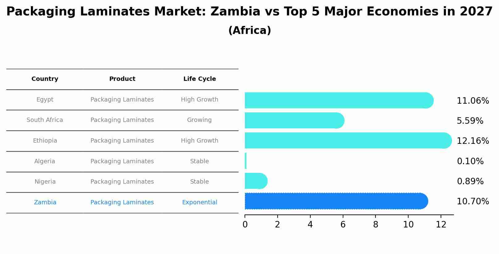 Packaging Laminates Market: Zambia vs Top 5 Major Economies in 2027 (Africa)