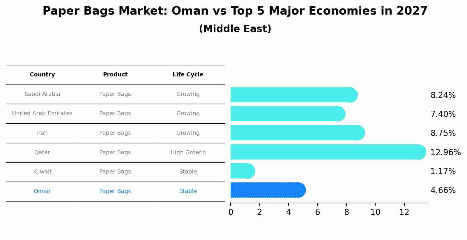 Paper Bags Market: Oman vs Top 5 Major Economies in 2027 (Middle East)