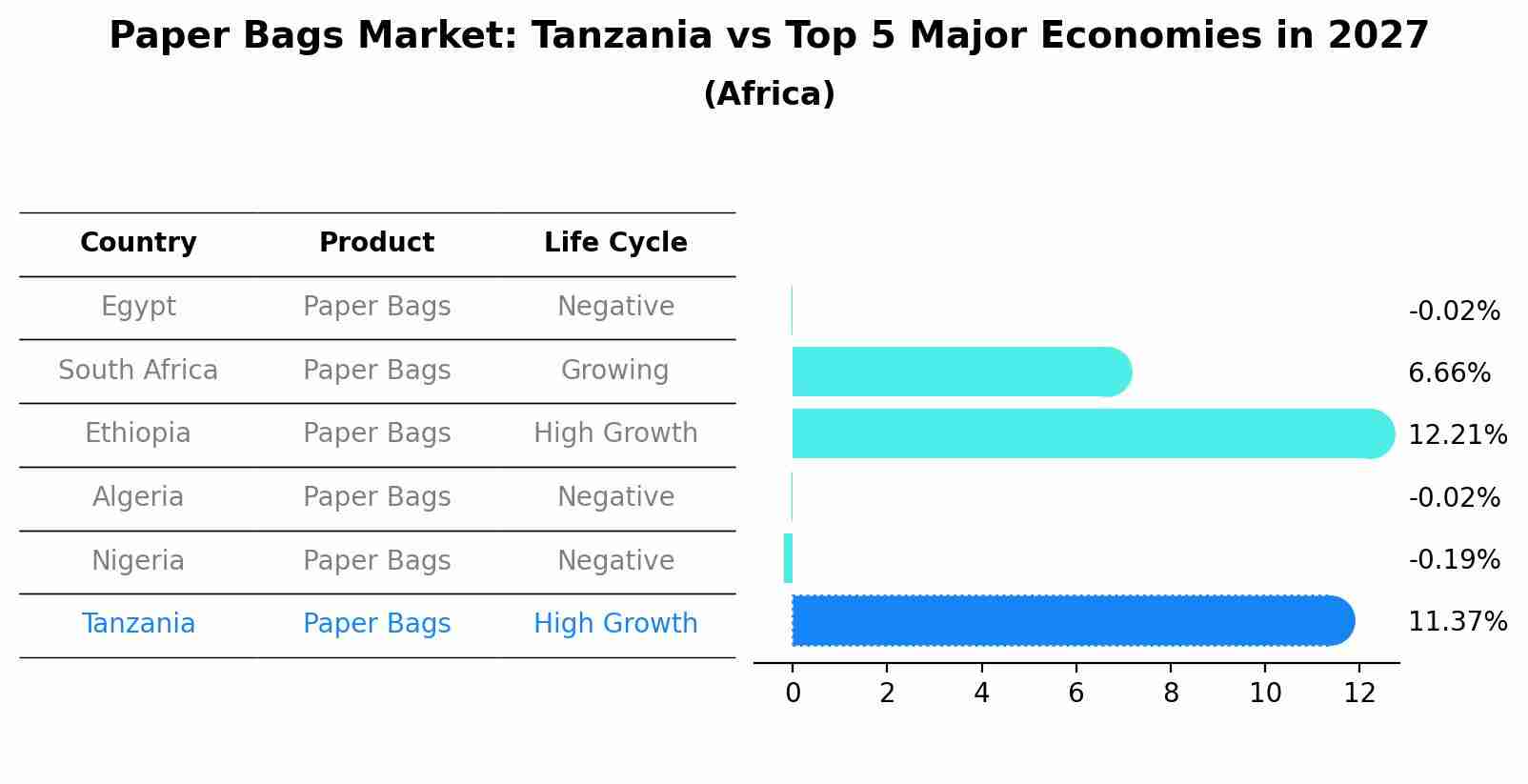 Paper Bags Market: Tanzania vs Top 5 Major Economies in 2027 (Africa)