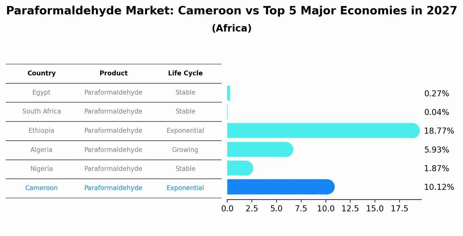Paraformaldehyde Market: Cameroon vs Top 5 Major Economies in 2027 (Africa)