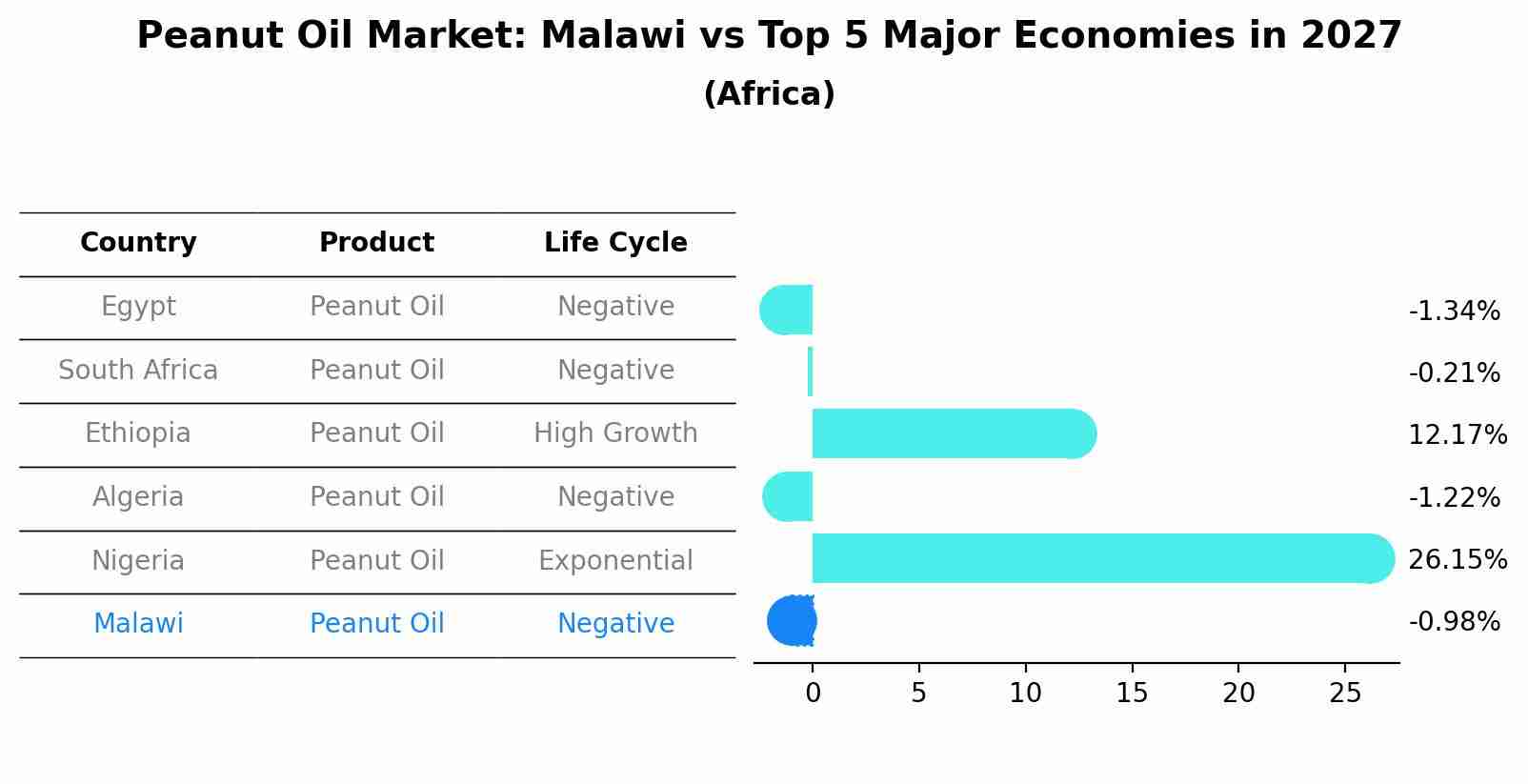 Peanut Oil Market: Malawi vs Top 5 Major Economies in 2027 (Africa)
