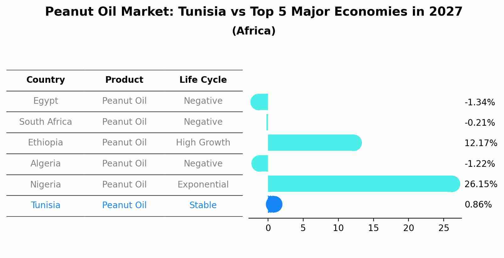 Peanut Oil Market: Tunisia vs Top 5 Major Economies in 2027 (Africa)
