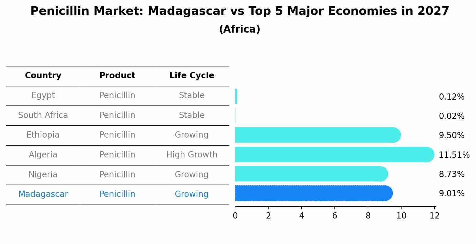 Penicillin Market: Madagascar vs Top 5 Major Economies in 2027 (Africa)