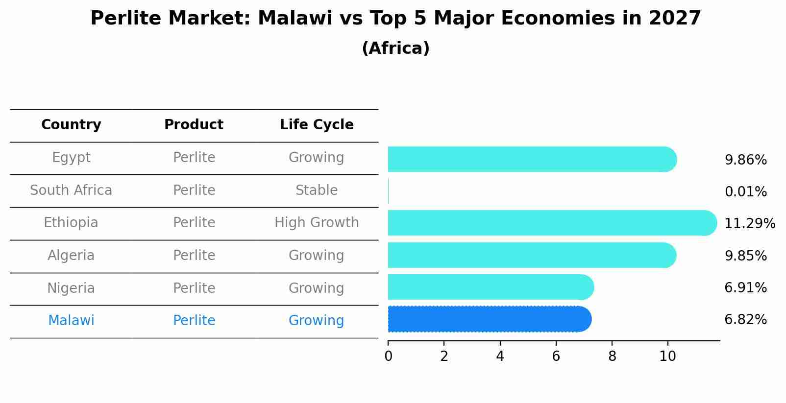Perlite Market: Malawi vs Top 5 Major Economies in 2027 (Africa)