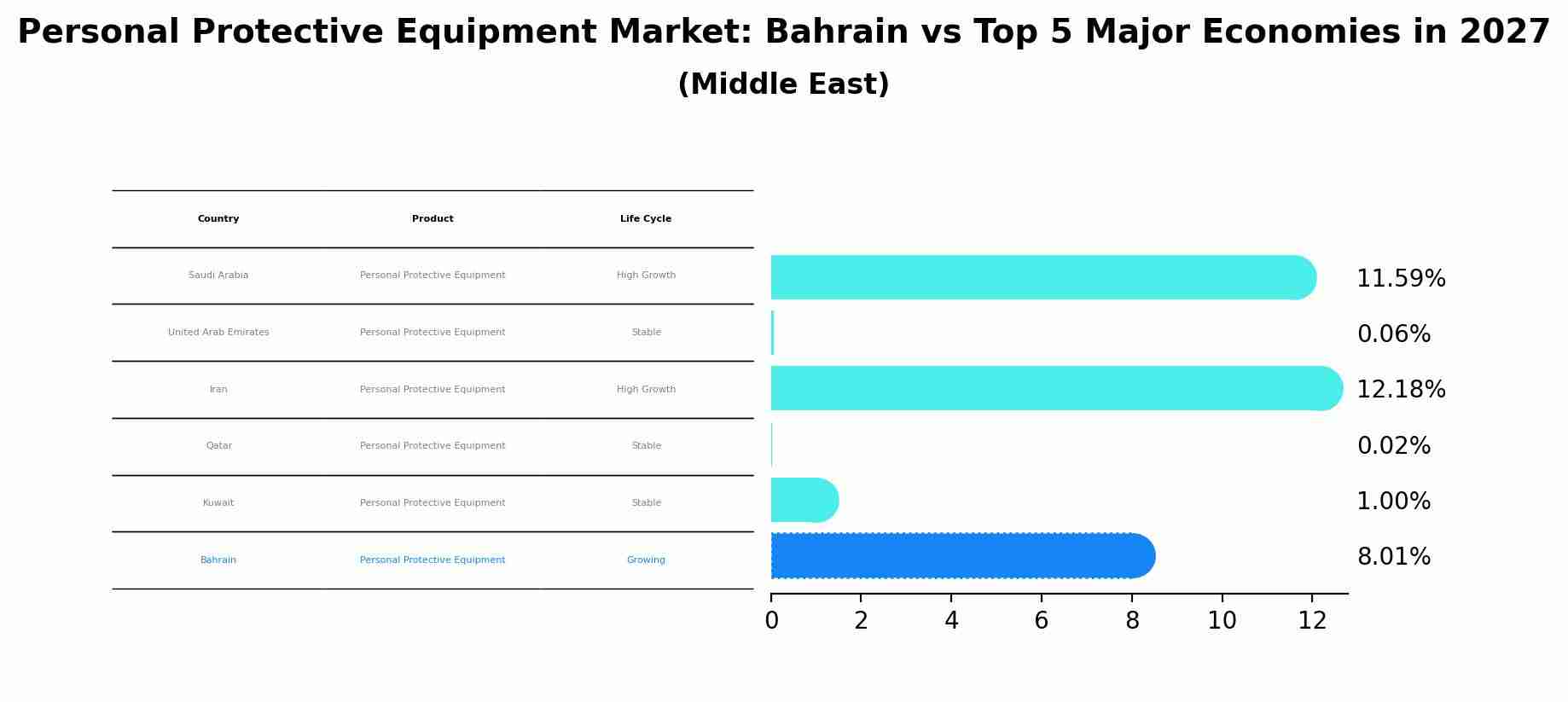 Personal Protective Equipment Market: Bahrain vs Top 5 Major Economies in 2027 (Middle East)