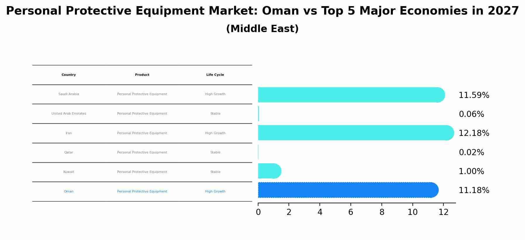 Personal Protective Equipment Market: Oman vs Top 5 Major Economies in 2027 (Middle East)