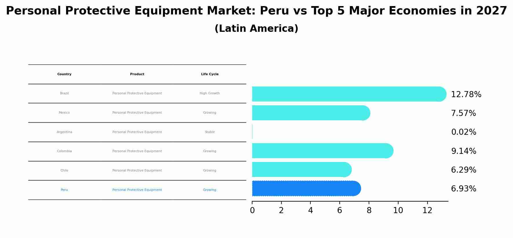 Personal Protective Equipment Market: Peru vs Top 5 Major Economies in 2027 (Latin America)