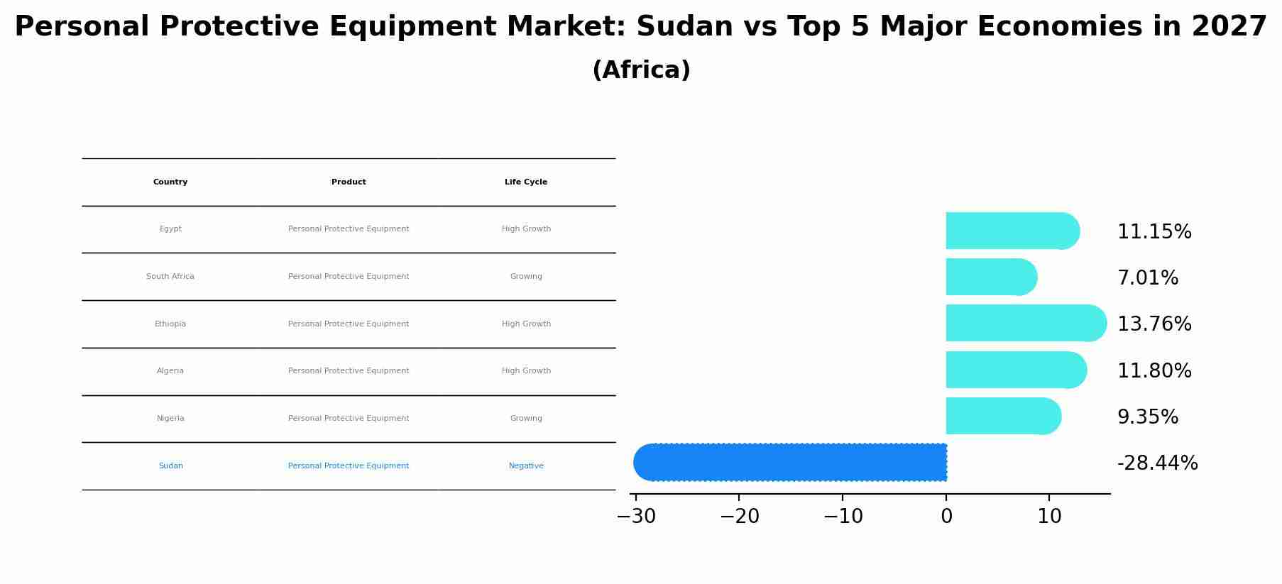 Personal Protective Equipment Market: Sudan vs Top 5 Major Economies in 2027 (Africa)