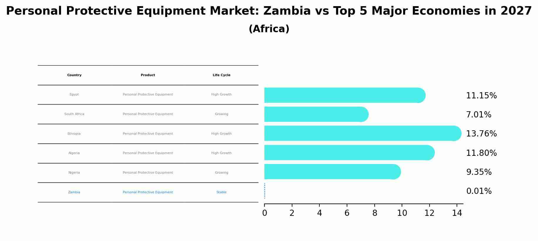 Personal Protective Equipment Market: Zambia vs Top 5 Major Economies in 2027 (Africa)