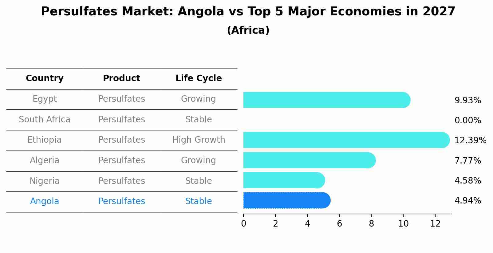 Persulfates Market: Angola vs Top 5 Major Economies in 2027 (Africa)