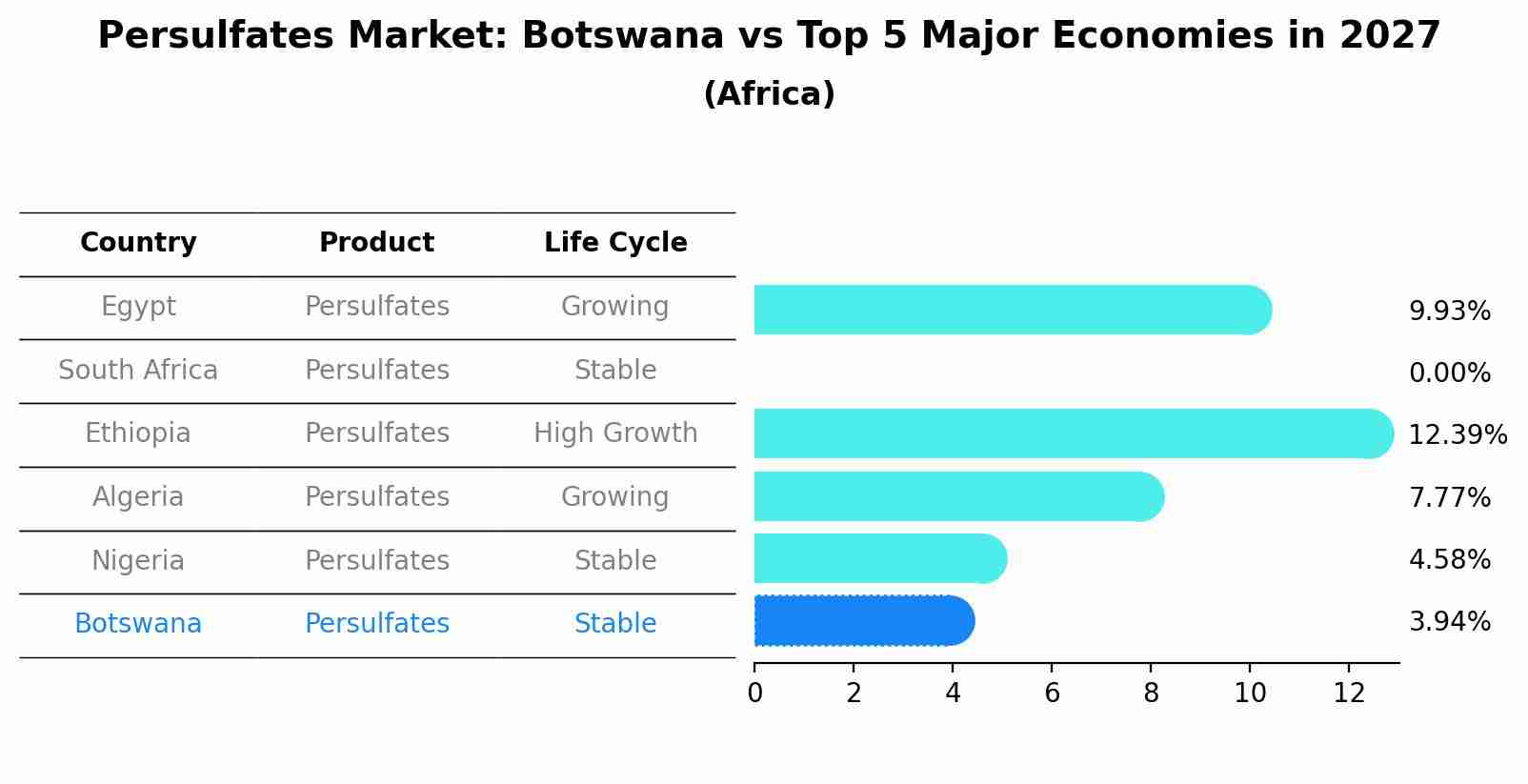Persulfates Market: Botswana vs Top 5 Major Economies in 2027 (Africa)