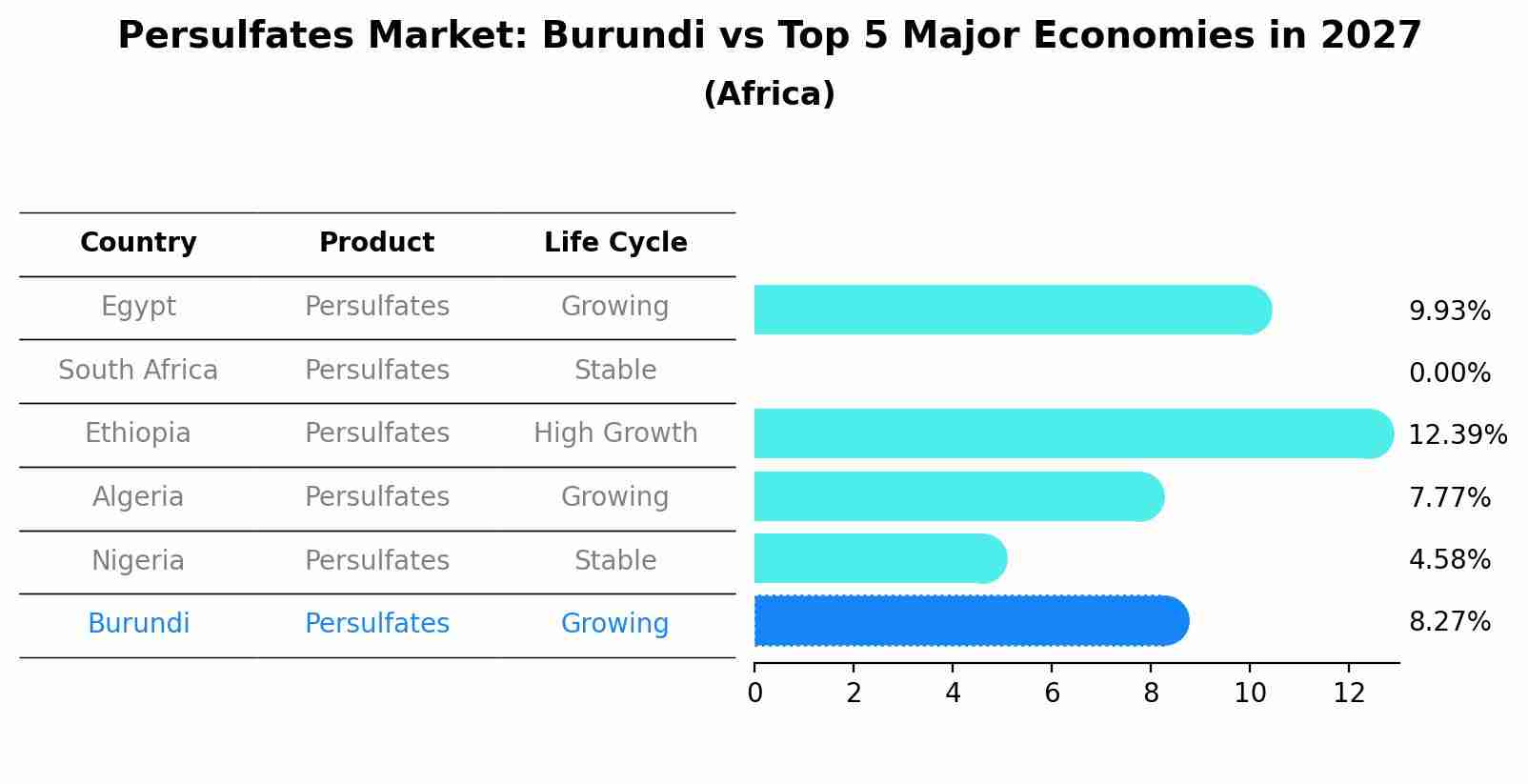 Persulfates Market: Burundi vs Top 5 Major Economies in 2027 (Africa)
