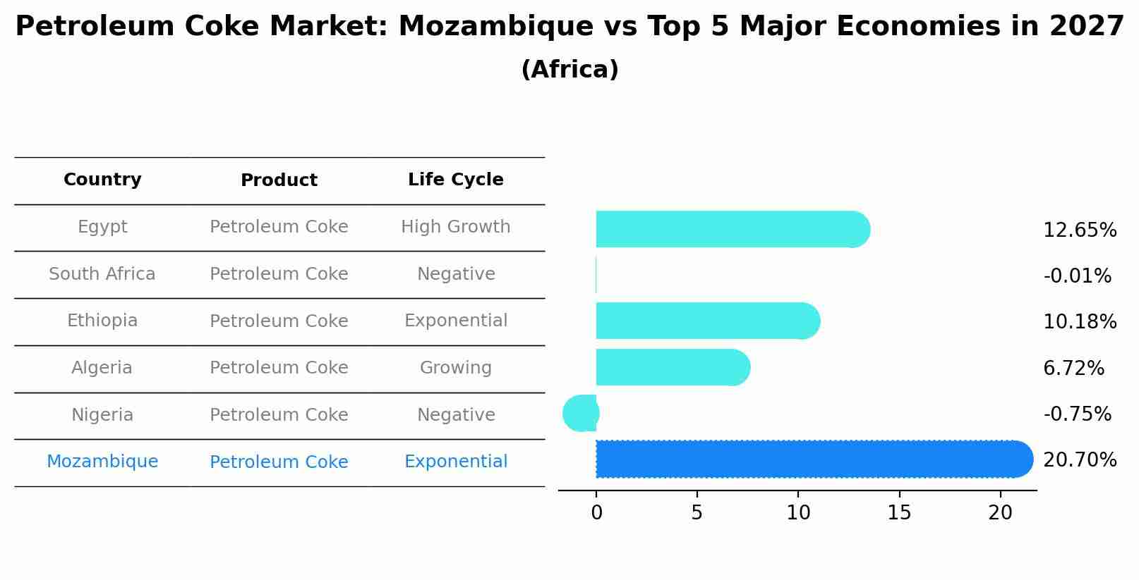 Petroleum Coke Market: Mozambique vs Top 5 Major Economies in 2027 (Africa)