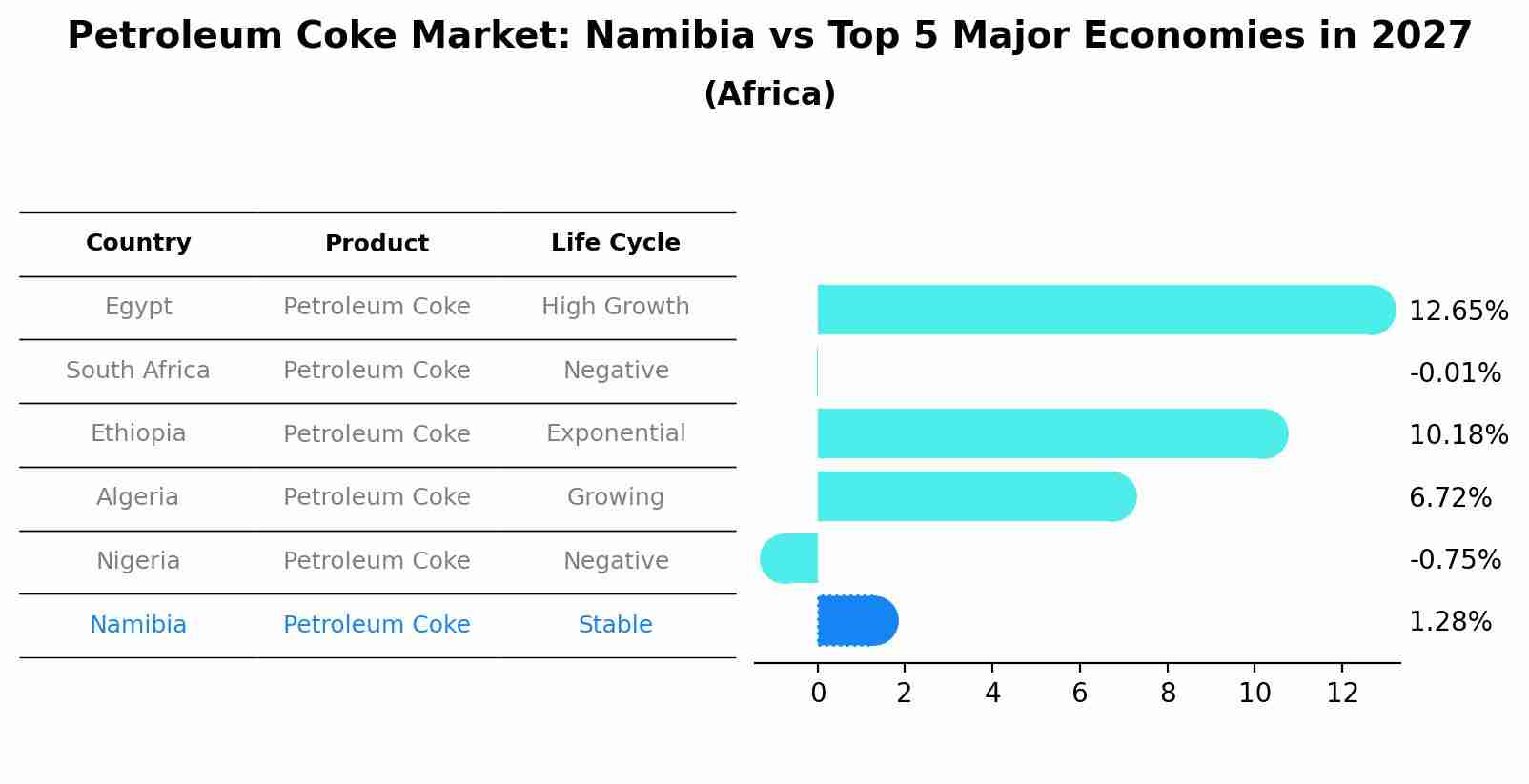 Petroleum Coke Market: Namibia vs Top 5 Major Economies in 2027 (Africa)