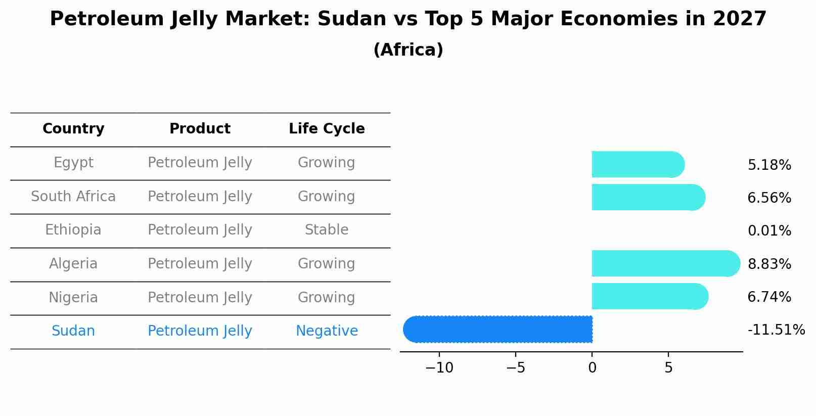 Petroleum Jelly Market: Sudan vs Top 5 Major Economies in 2027 (Africa)