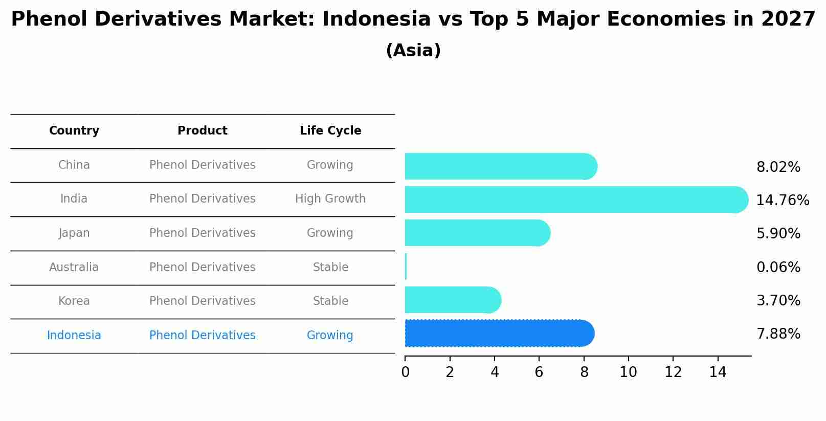 Phenol Derivatives Market: Indonesia vs Top 5 Major Economies in 2027 (Asia)