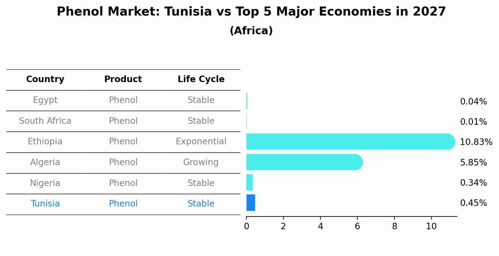 Phenol Market: Tunisia vs Top 5 Major Economies in 2027 (Africa)