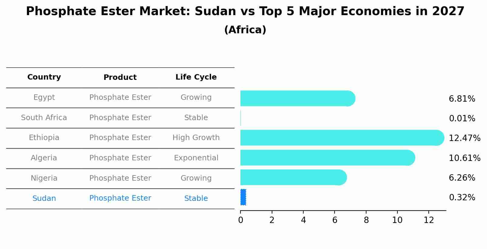Phosphate Ester Market: Sudan vs Top 5 Major Economies in 2027 (Africa)