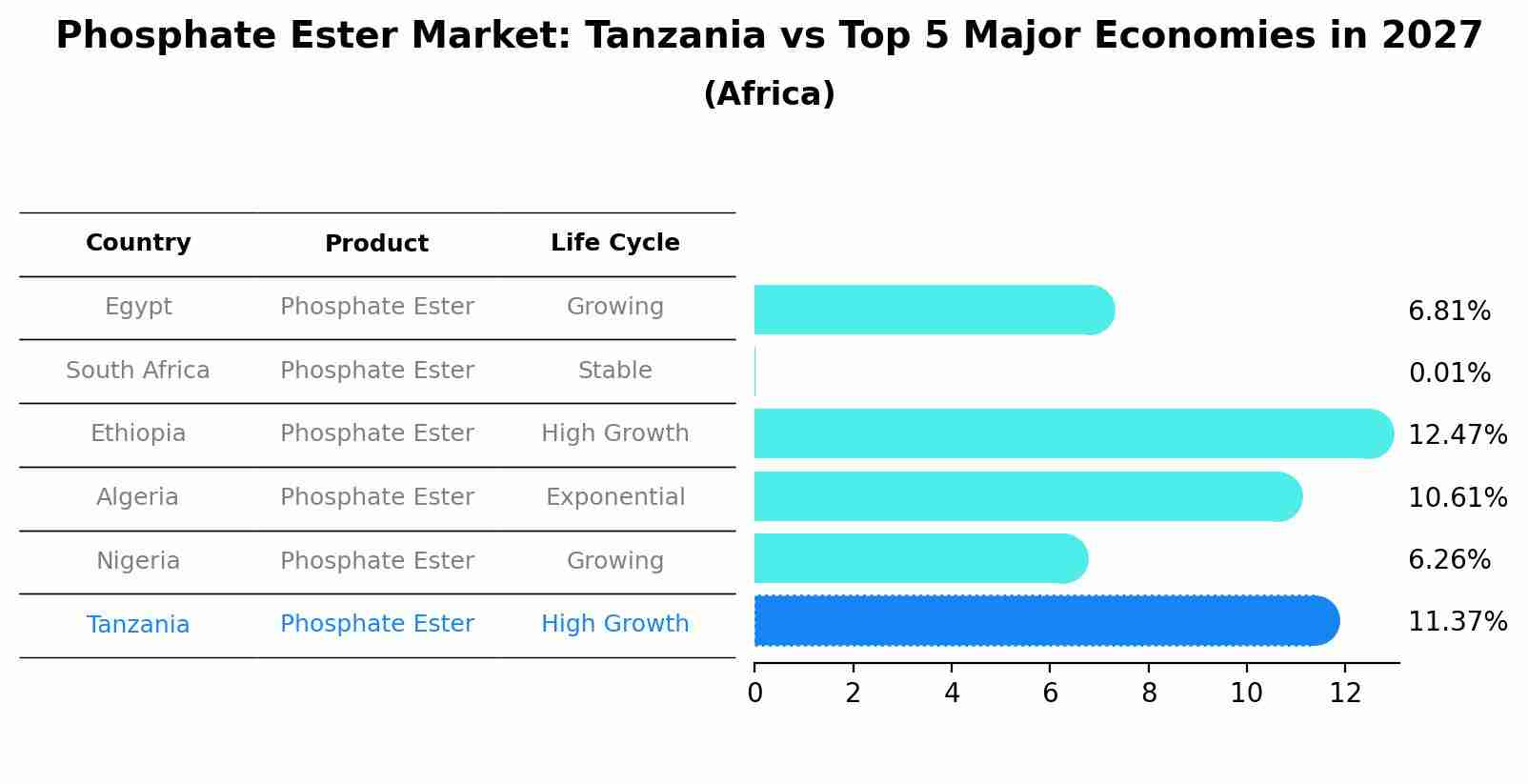 Phosphate Ester Market: Tanzania vs Top 5 Major Economies in 2027 (Africa)