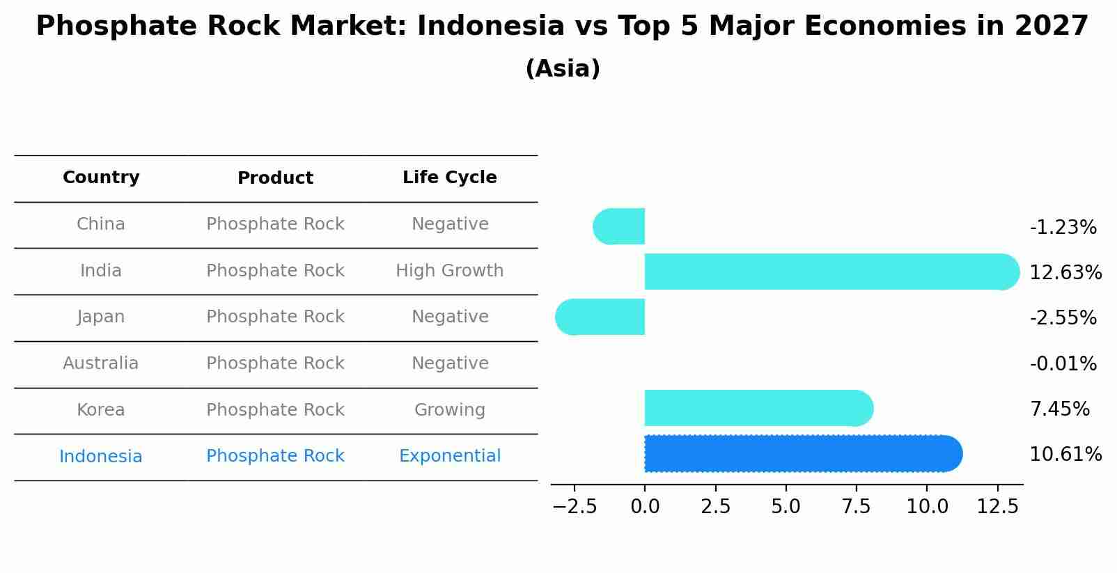 Phosphate Rock Market: Indonesia vs Top 5 Major Economies in 2027 (Asia)