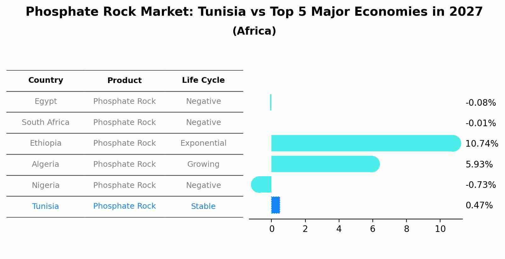 Phosphate Rock Market: Tunisia vs Top 5 Major Economies in 2027 (Africa)