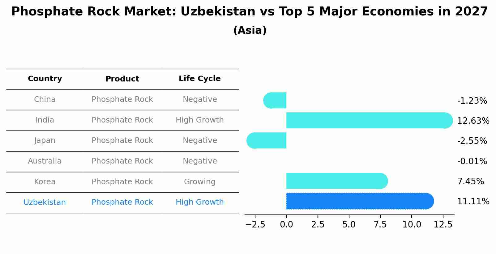 Phosphate Rock Market: Uzbekistan vs Top 5 Major Economies in 2027 (Asia)