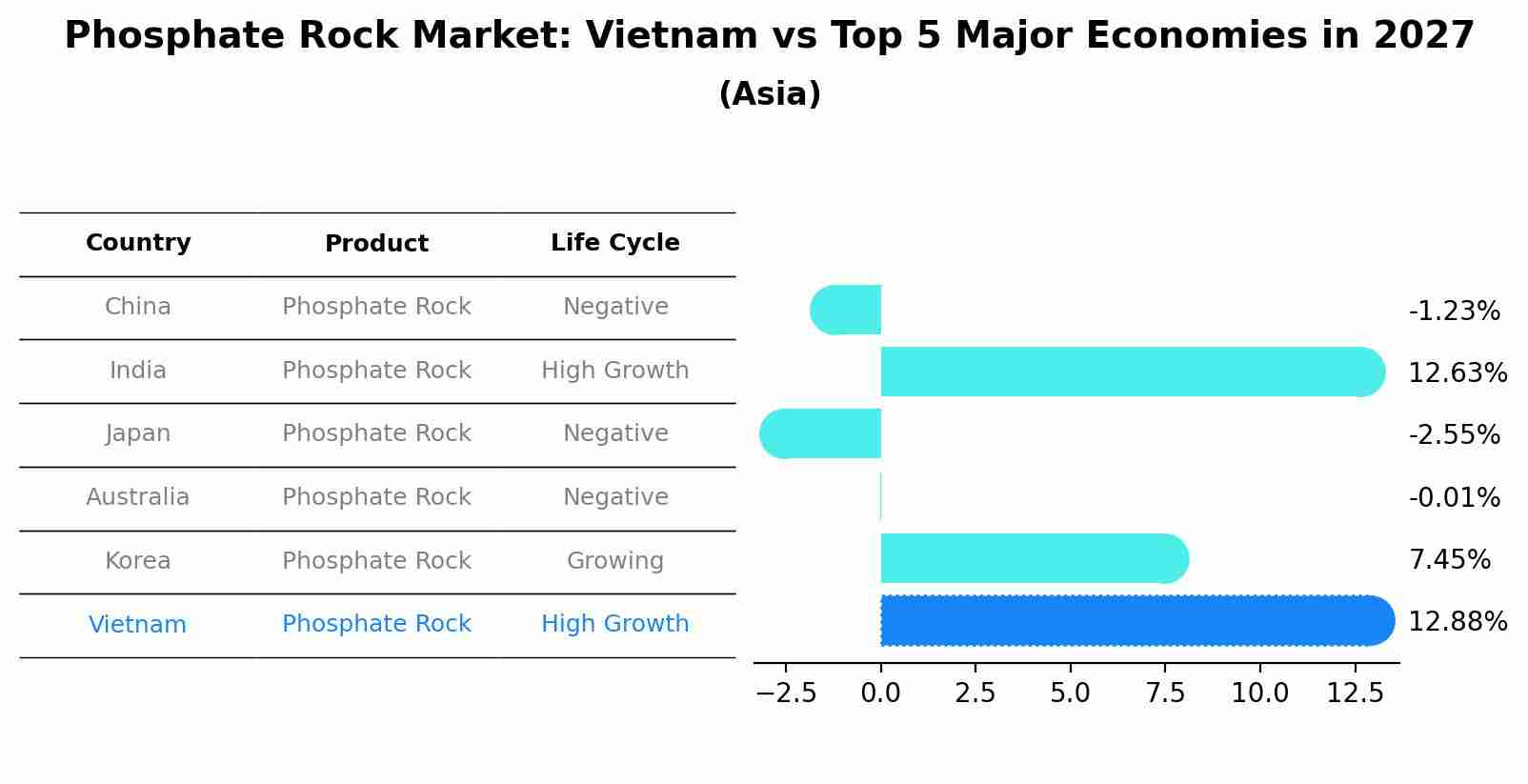 Phosphate Rock Market: Vietnam vs Top 5 Major Economies in 2027 (Asia)