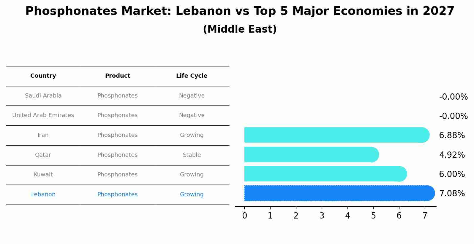 Phosphonates Market: Lebanon vs Top 5 Major Economies in 2027 (Middle East)