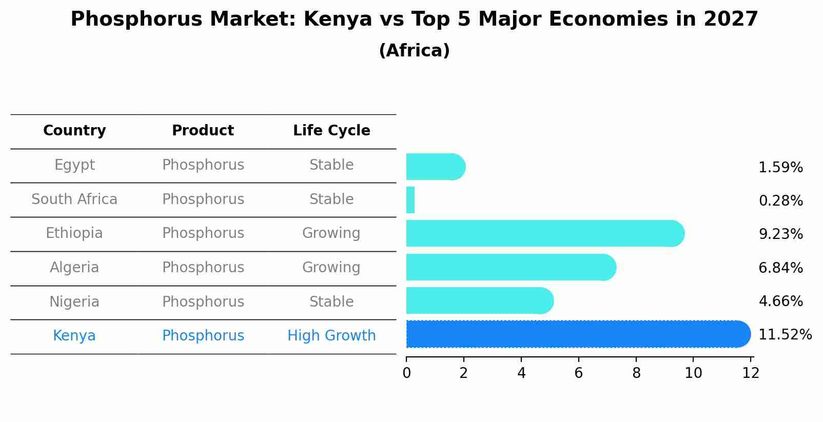 Phosphorus Market: Kenya vs Top 5 Major Economies in 2027 (Africa)
