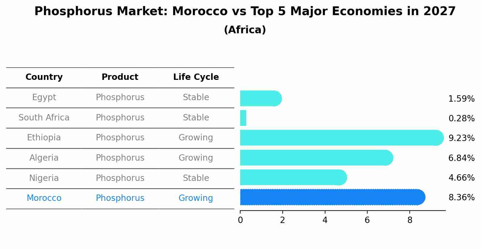Phosphorus Market: Morocco vs Top 5 Major Economies in 2027 (Africa)