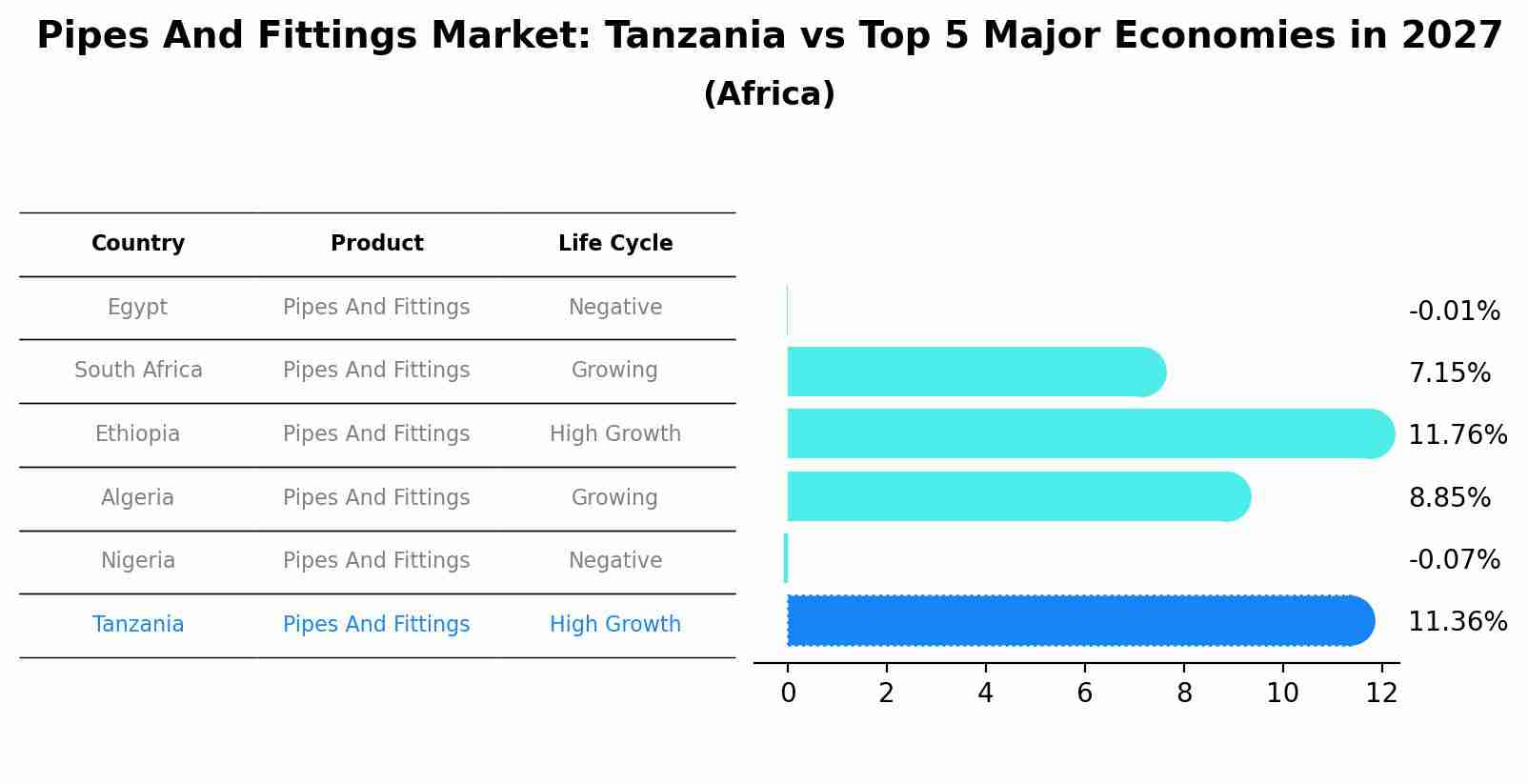 Pipes And Fittings Market: Tanzania vs Top 5 Major Economies in 2027 (Africa)