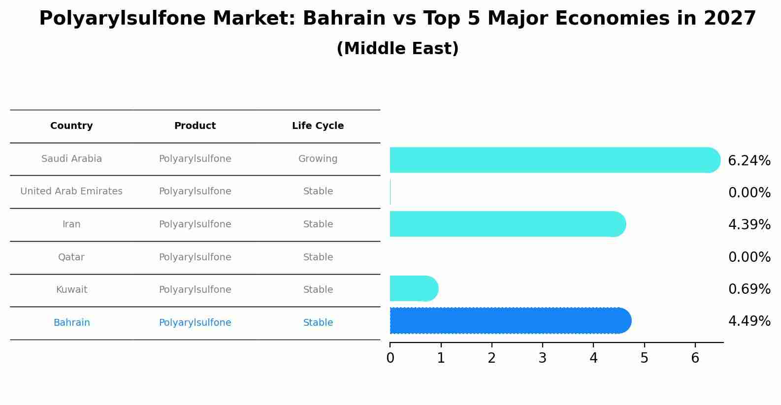 Polyarylsulfone Market: Bahrain vs Top 5 Major Economies in 2027 (Middle East)