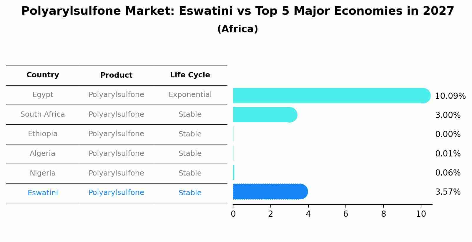 Polyarylsulfone Market: Eswatini vs Top 5 Major Economies in 2027 (Africa)