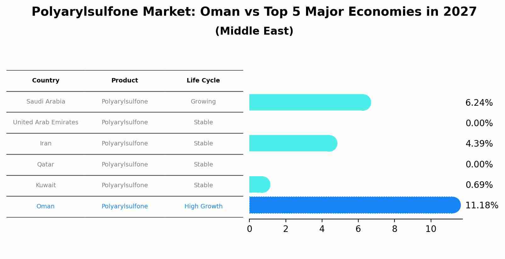 Polyarylsulfone Market: Oman vs Top 5 Major Economies in 2027 (Middle East)