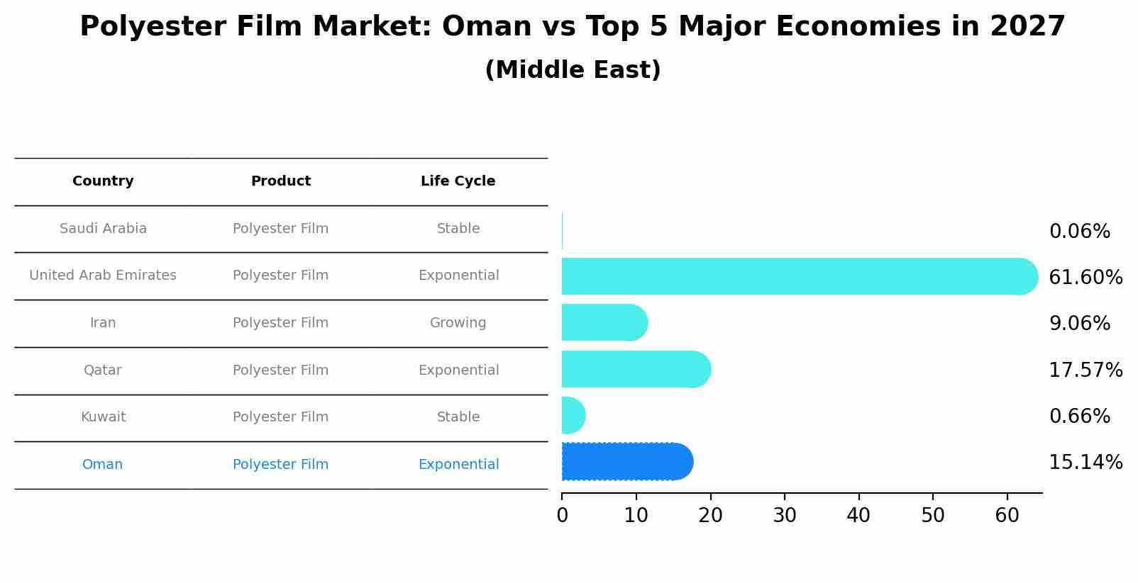 Polyester Film Market: Oman vs Top 5 Major Economies in 2027 (Middle East)